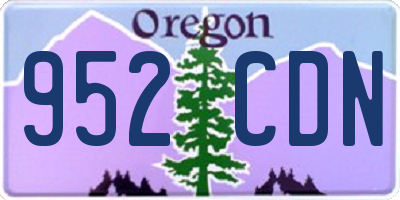 OR license plate 952CDN