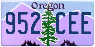 OR license plate 952CEE