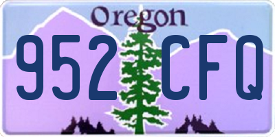 OR license plate 952CFQ