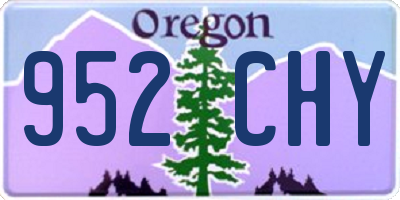 OR license plate 952CHY