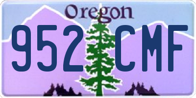 OR license plate 952CMF