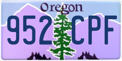 OR license plate 952CPF