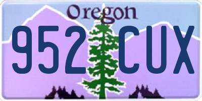 OR license plate 952CUX