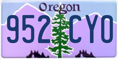OR license plate 952CYO