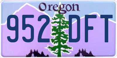OR license plate 952DFT