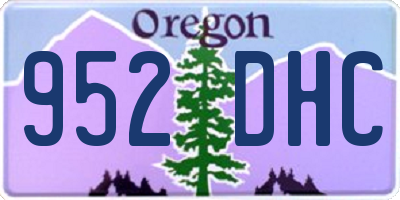 OR license plate 952DHC