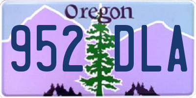 OR license plate 952DLA