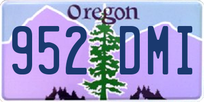 OR license plate 952DMI