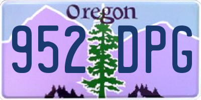 OR license plate 952DPG