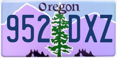 OR license plate 952DXZ