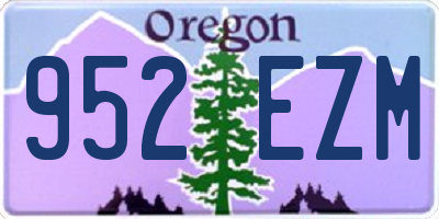 OR license plate 952EZM
