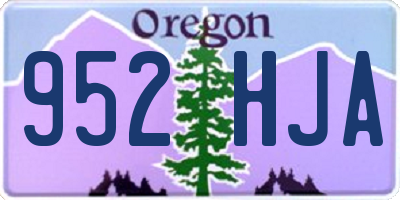 OR license plate 952HJA