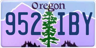 OR license plate 952IBY