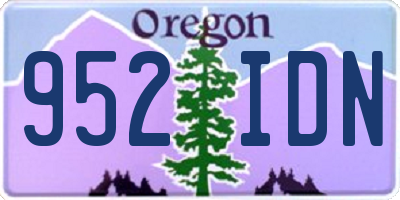 OR license plate 952IDN