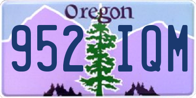 OR license plate 952IQM