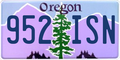 OR license plate 952ISN