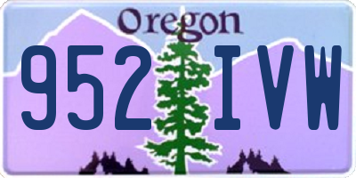 OR license plate 952IVW