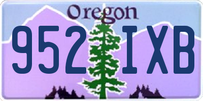 OR license plate 952IXB