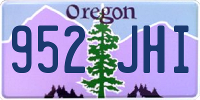 OR license plate 952JHI