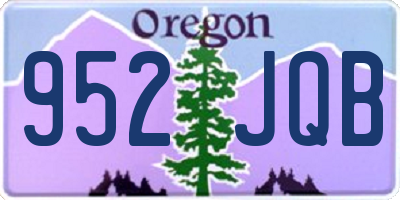 OR license plate 952JQB