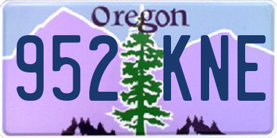 OR license plate 952KNE