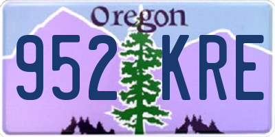 OR license plate 952KRE