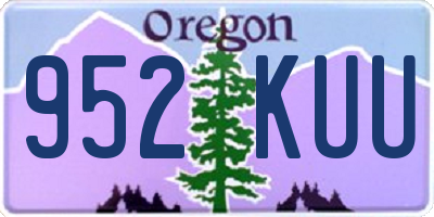 OR license plate 952KUU