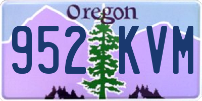 OR license plate 952KVM