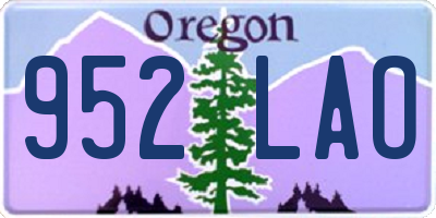 OR license plate 952LAO