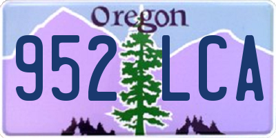 OR license plate 952LCA