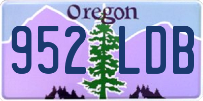 OR license plate 952LDB