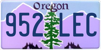 OR license plate 952LEC