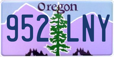 OR license plate 952LNY