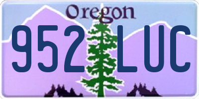 OR license plate 952LUC