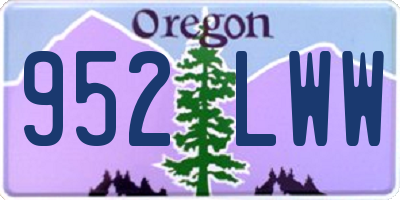 OR license plate 952LWW