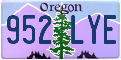 OR license plate 952LYE