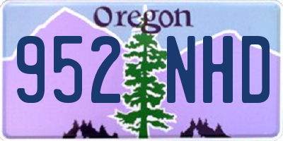OR license plate 952NHD