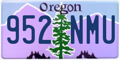 OR license plate 952NMU