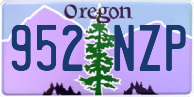 OR license plate 952NZP