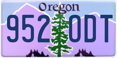 OR license plate 952ODT