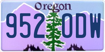 OR license plate 952ODW
