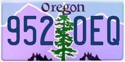 OR license plate 952OEQ
