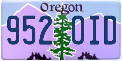 OR license plate 952OID