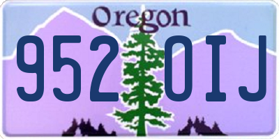 OR license plate 952OIJ