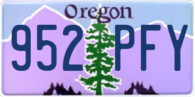 OR license plate 952PFY