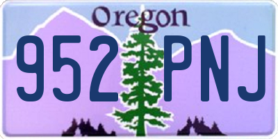 OR license plate 952PNJ