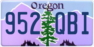 OR license plate 952QBI