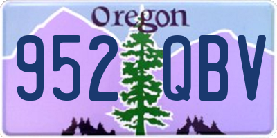 OR license plate 952QBV
