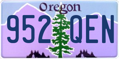 OR license plate 952QEN