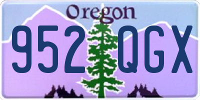 OR license plate 952QGX